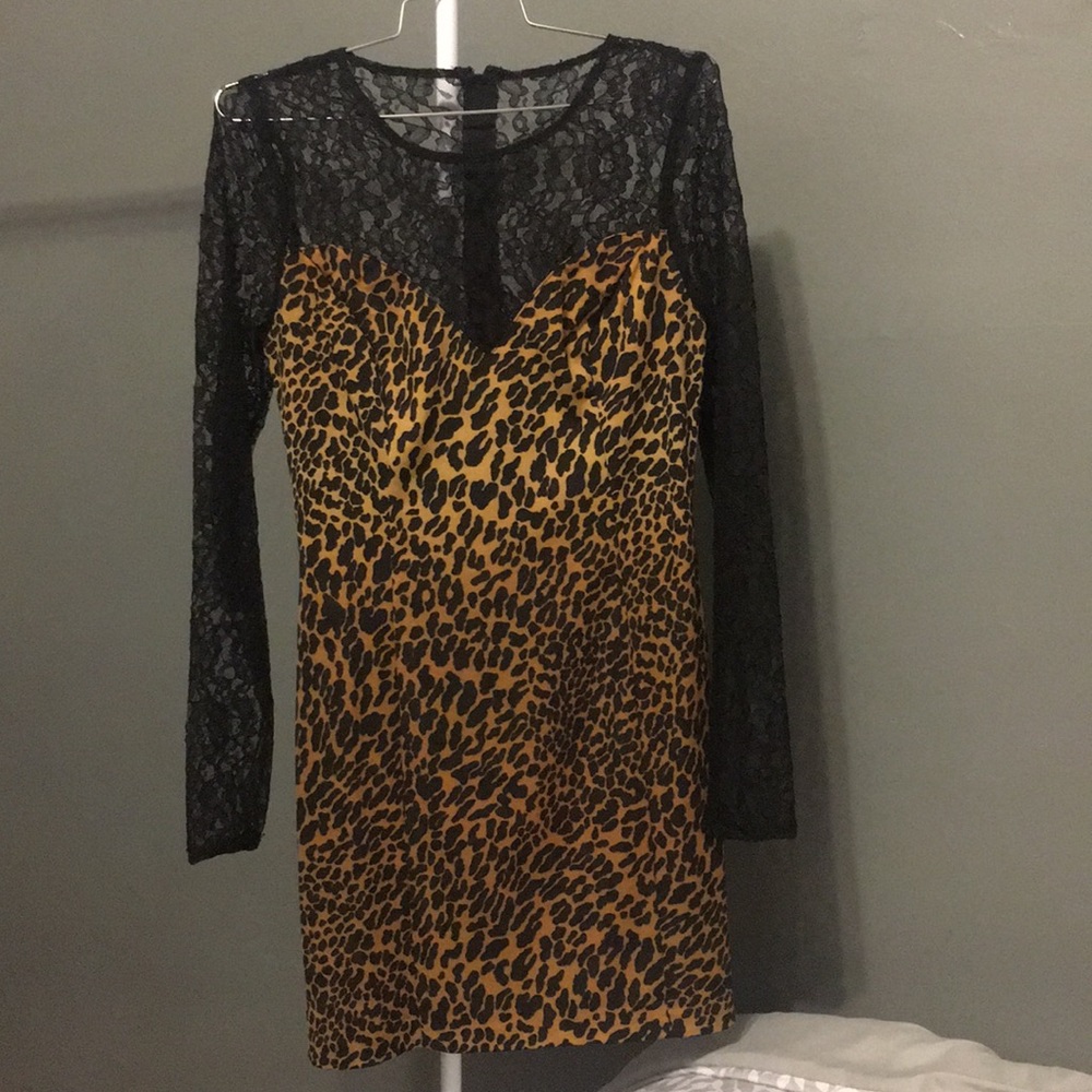 Black lace leopard Guess Dress
